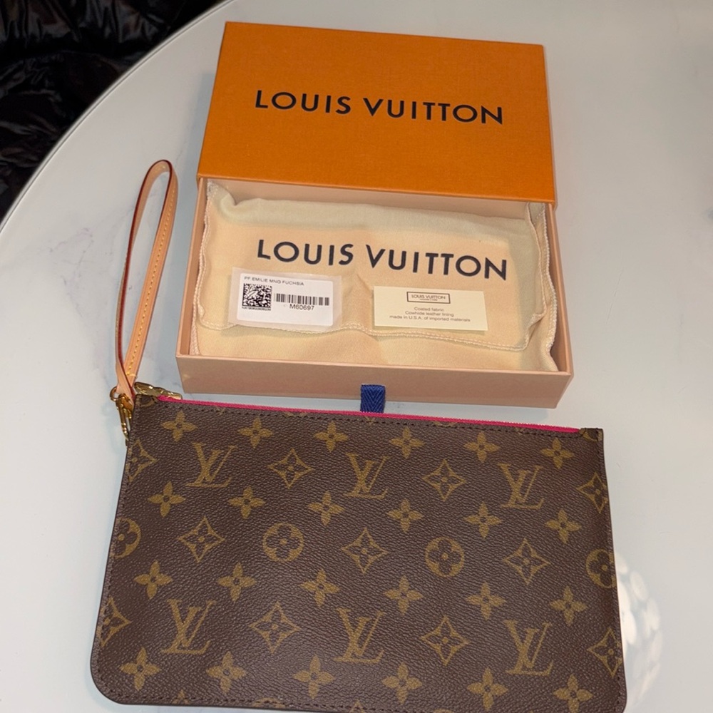 Brand New Louis Vuitton Monogram Canvas Neverfull MM Pochette